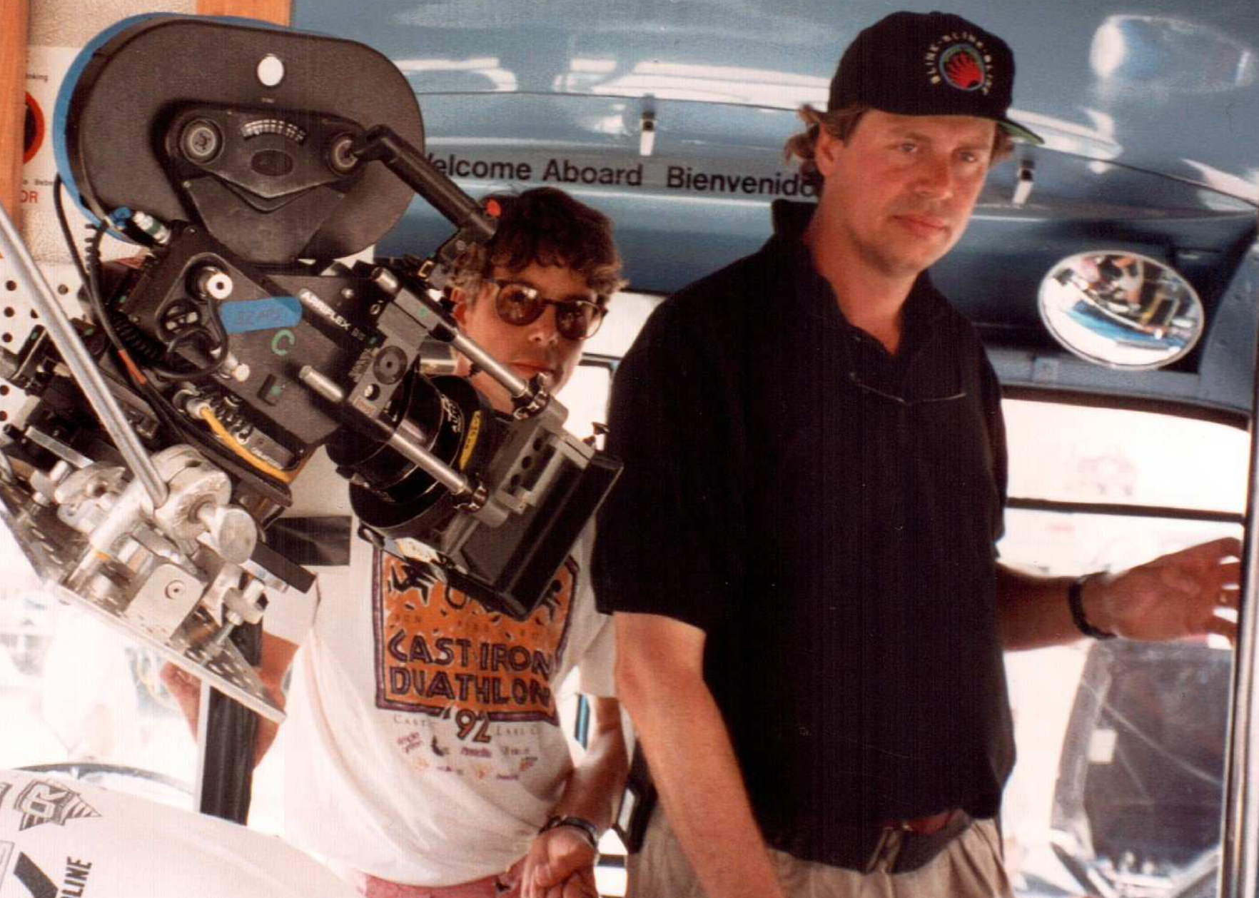 First assistant director David Sardi on the set of SPEED